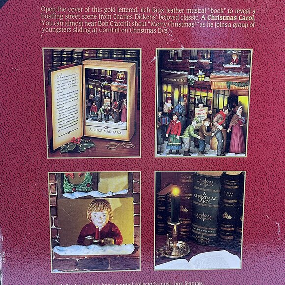 VTG Dept 56 A Christmas Carol Charles Dickens Animated Music Book - Picture 14 of 16
